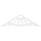Ekena Millwork Pitch Wagon Wheel Architectural Grade PVC Gable Pediment, 36"W x 10 1/2"H x 1"P (7/12) GPP036X011X100WAG - alternate 2